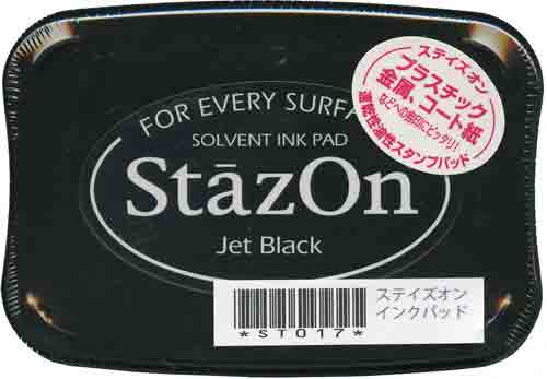 スタンプ&ペイント ステイズオン インクパッド ジェットブラック スタンプインク　ST017