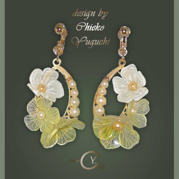 スタンプ&ペイント プラバン見本PJ131 Shrink Plastic in Jewelry 湯口千恵子作