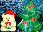 Happy Christmas Bear & Christmas Tree with Beads<br>ハッピークリスマスベアとビーズのクリスマスツリー