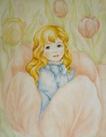 Tulips on Canvas キャンパスに描いたチューリップ