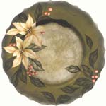White Poincetia Plate 白いポインセチアのプレート