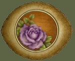 Purple Rose : Blue Moon 紫のバラのプレート 紫のバラのプレート 湯口千恵子作