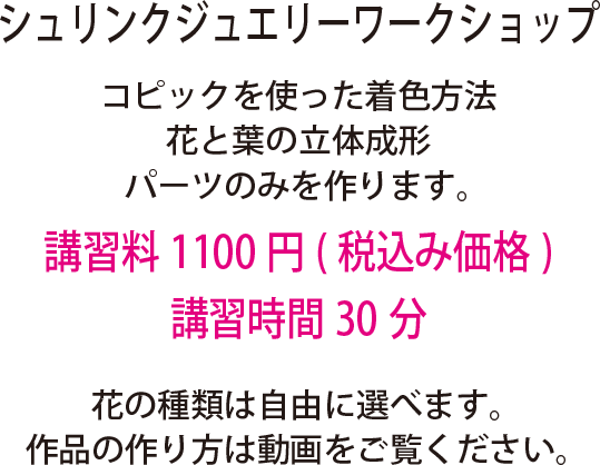 marche TORIDE（マルシェとりで)**プラバンに魔法をかけて**シュリンクジュエリー30分講習**キャド ユグチ*湯口千恵子